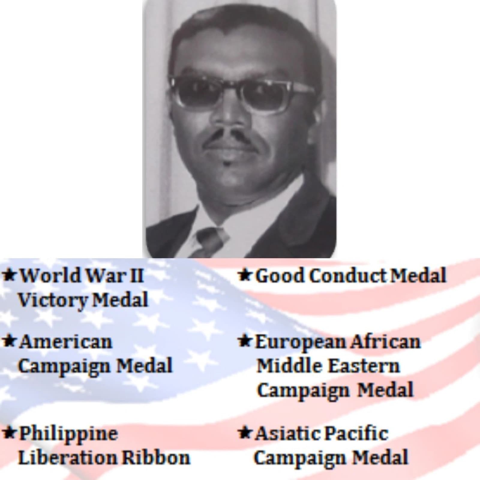 Service medals awarded to William H. Douglas, Jr.